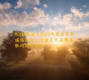 RONG聚法大2020年度出色新媒体平台、十佳文化品牌互联网投票来啦！